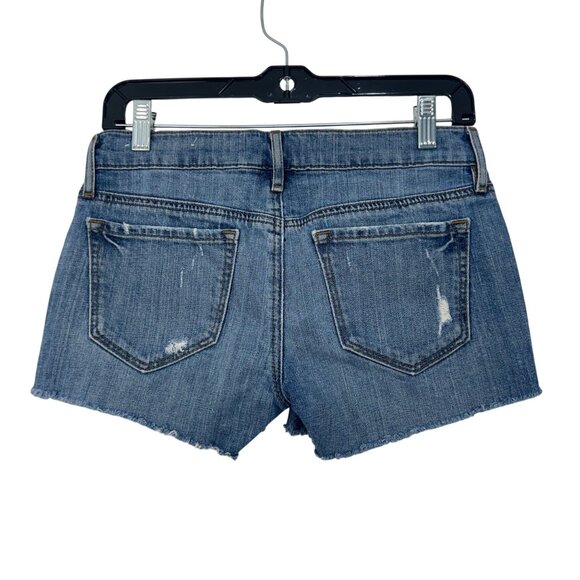 Ann Taylor Loft Womens Distressed Denim Shorts Size 24/00 Raw Hem Casual Summer - Picture 11 of 13